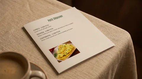 Menu de restaurant imprimé à la typographie soignée